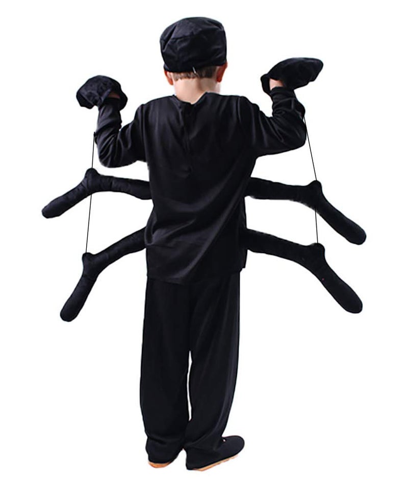 KIMI HOUSE Spider Costume for Kids, Perfect for Halloween, Animal Dress up Party, Black(M/5-7Y) - Image 4
